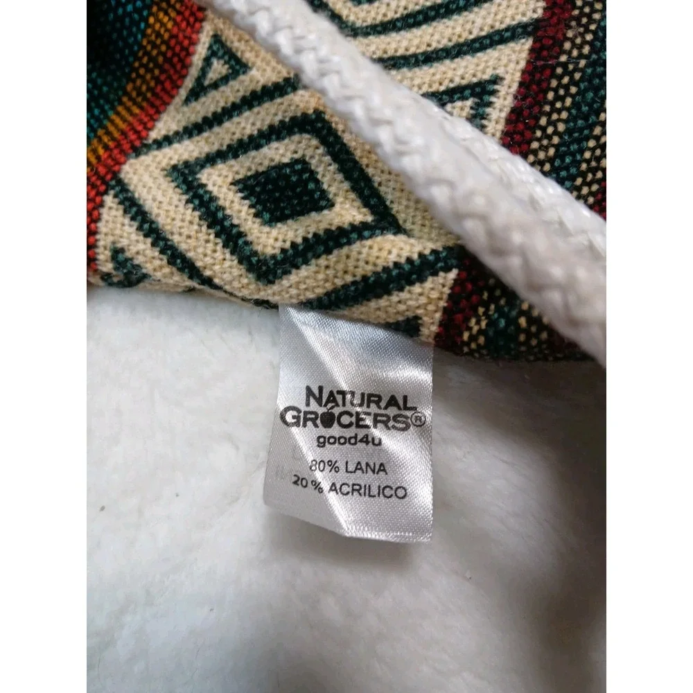 Natural Grocers Drawstring Bag‎ Backpack Alpaca Southwestern Tribal Boho Hippie